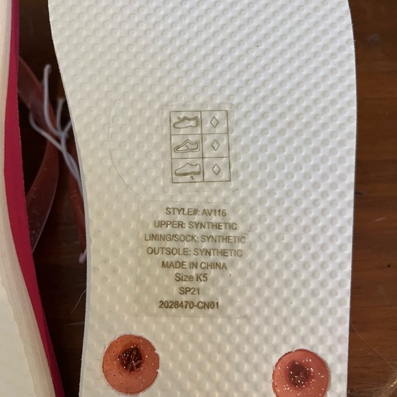 Crewcuts Flipflops Pink Big kid size 5, NWT - Picture 5 of 6